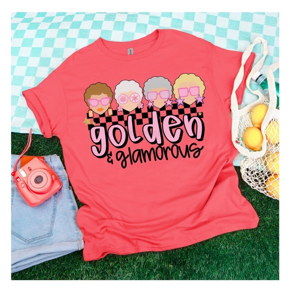 Hand Crafted Tops - Golden & Glamorous T-Shirt